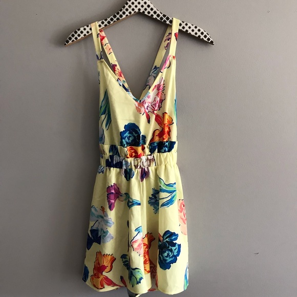 ASOS Pants - ASOS Yellow Floral Romper